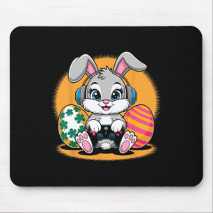 Gelukkige paasdag Bunny Egg Funny Boys Girls Kinde Muismat