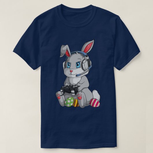 Gelukkige paasdag Bunny Egg Funny Boys Girls Kinde T-shirt (Design voorkant)