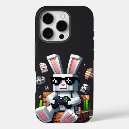 Gelukkige Paasdag Bunny Egg Video Gamer Paasdag Case-Mate iPhone Case (Achterkant)