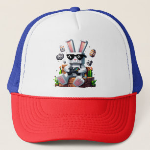 Gelukkige Paasdag Bunny Egg Video Gamer Paasdag Trucker Pet