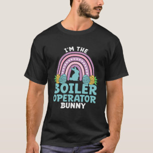 Gelukkige Paasdag Ik ben de Boiler Operator Bunny T-shirt