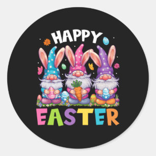 Gelukkige Paasdag Konijn Ei Jagen Paashaas G Ronde Sticker