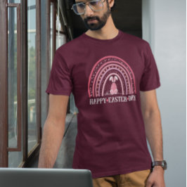 Gelukkige Paasdag Regenboog schattig konijnenontwe T-shirt