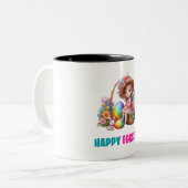 Gelukkige Paasdag - vier Tweekleurige Koffiemok (Voorkant links)