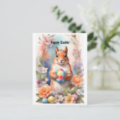 Gelukkige Paaseekhoorn Feestdagenkaart (Staand voorkant)