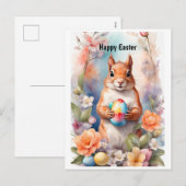 Gelukkige Paaseekhoorn Feestdagenkaart (Voorkant / Achterkant)