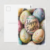 Gelukkige paaseieren briefkaart (Voorkant / Achterkant)