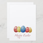 Gelukkige paaseieren feestdagenkaart (Voorkant / Achterkant)