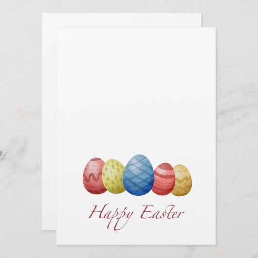 Gelukkige paaseieren feestdagenkaart (Voorkant / Achterkant)
