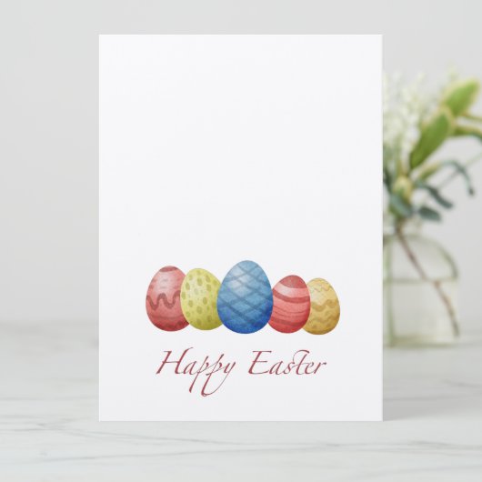 Gelukkige paaseieren feestdagenkaart (Staand voorkant)