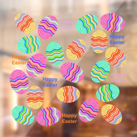 Gelukkige paaseieren raamsticker (Vel 2)