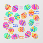 Gelukkige paaseieren raamsticker (Vel)