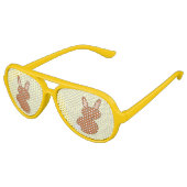 Gelukkige Paashaas feesttinten Aviator Zonnebril (Gekanteld)