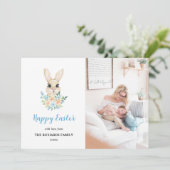 Gelukkige paashaas foto feestdagenkaart (Staand voorkant)