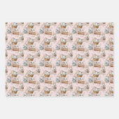 Gelukkige paashaas in een mand inpakpapier (Voorkant 3)