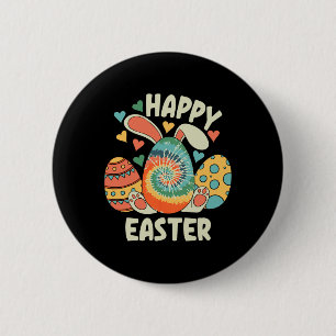 Gelukkige Paashaas konijn leuk paasei voor vrouwen Ronde Button 5,7 Cm