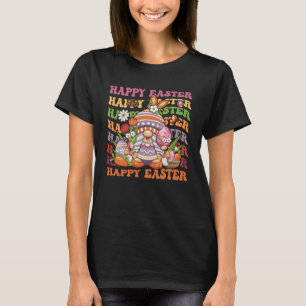 Gelukkige paashaas lente kabouter paasei jacht t-shirt