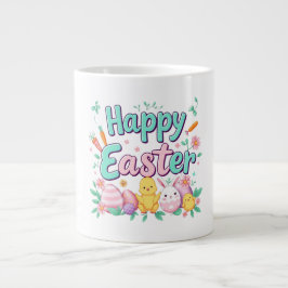 Gelukkige Paashaas Lente Paasei Pasen Grote Koffiekop