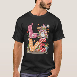 Gelukkige Paashaas LIEFDE Gnome Paasei Jacht T-shirt