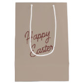 Gelukkige paashaas met chocolade hart medium cadeauzakje (Achterkant)