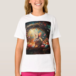Gelukkige paashaas met paaseieren t-shirt