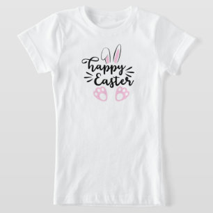 Gelukkige Paashaas oren en voeten T-shirt