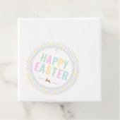 Gelukkige paashaas pastel bedankjes labels (In situ)