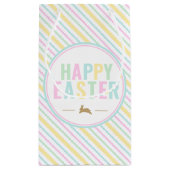 Gelukkige paashaas pastelstreep klein cadeauzakje (Achterkant)