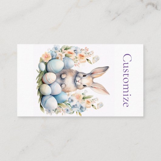 Gelukkige Paashaas Thunder_Cove Visitekaartje (Achterkant)