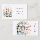 Gelukkige Paashaas Thunder_Cove Visitekaartje (Voorkant / Achterkant)