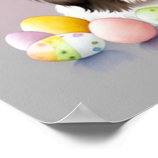 Gelukkige Paashond Poster (Hoek)