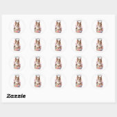 Gelukkige Paashond Ronde Sticker (Vel)