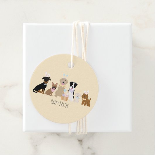 Gelukkige Paashonden Bedankjes Labels (In situ)