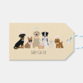 Gelukkige Paashonden Cadeaulabel (Voorkant (Horizontaal))