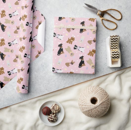 Gelukkige Paashonden Cadeaupapier (Crafts)