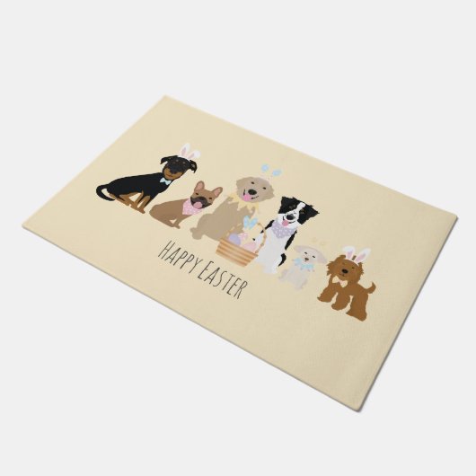 Gelukkige Paashonden Deurmat (Schuin)