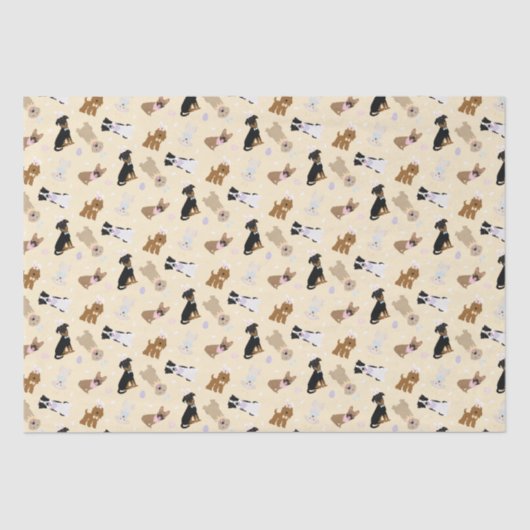 Gelukkige Paashonden Tissuepapier (Voorkant)