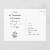 Gelukkige paaskaart (folklore) aanpasbaar briefkaart (Achterkant)