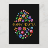 Gelukkige paaskaart (folklore) aanpasbaar briefkaart (Voorkant)