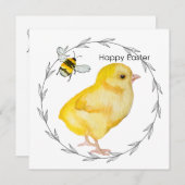 Gelukkige Paaskip en lentebloemen Kaart (Voorkant / Achterkant)