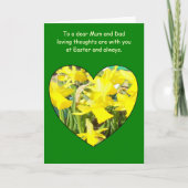 Gelukkige paasmoeder en pap Kaart - Daffodils (Voorkant)