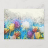 Gelukkige paasmooie tulpen briefkaart (Achterkant)