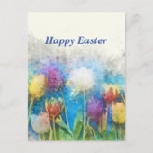 Gelukkige paasmooie tulpen briefkaart (Voorkant)