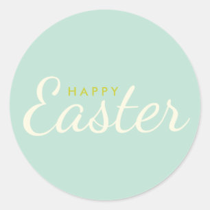 Gelukkige paasmuntenvelopzegel ronde sticker