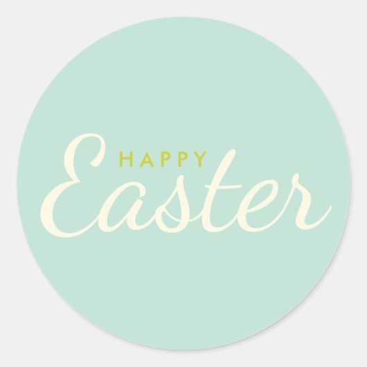 Gelukkige paasmuntenvelopzegel ronde sticker (Voorkant)