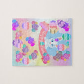 Gelukkige Paaspastel Paashaas Legpuzzel (Horizontaal)