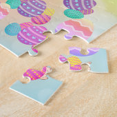 Gelukkige Paaspastel Paashaas Legpuzzel (Zijkant)