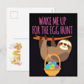 Gelukkige paassleuf feestdagenkaart (Voorkant / Achterkant)