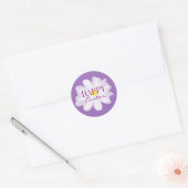 Gelukkige paasstickers met schattige dagbloem ronde sticker (Envelop)