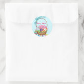 Gelukkige paasvarkens, eieren in paasmand stickers (Tas)